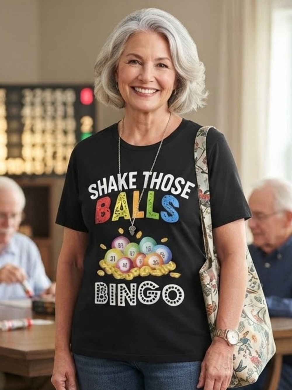 Port & Company "Shake Those Balls Bingo" Funny Novelty Graphic Tee NEW!